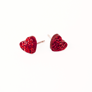 Glitter Hearts 7,5 mm