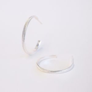 Silver Hoops 40 mm